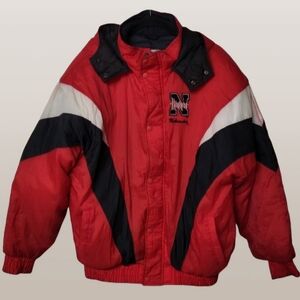 Vintage Nebraska Cornhuskers Puffer Jacket Youth XL Red 90s Streetwear Sports